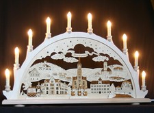 Großer Schwibbogen Aue exclusiv graviert 66 x 44cm Neu Fachhandel Erzgebirge