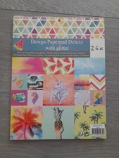 Designpapier Motivpapier Block mit Glitter  Basteln Scrapbooking