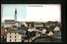 Odelzhausen, Ortsansicht mit Kirche, Ansichtskarte 1910 