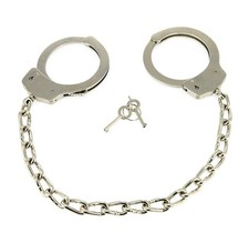 BDSM Metall Fußschellen Fußfesseln mit langer Kette Bondage Fesseln