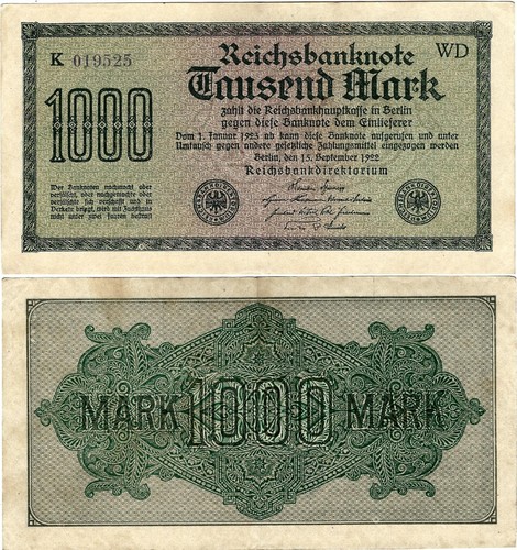 Reichsbanknote 1000 mark 1922 - 1000,