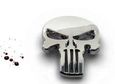 3D Totenkopf Metall Aufkleber
