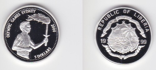 Dollar silber münze liberia - silber,