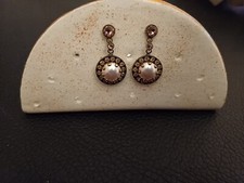 KONPLOTT Ohrstecker Ohrhänger elegante Rose antik Silber Ohrringe