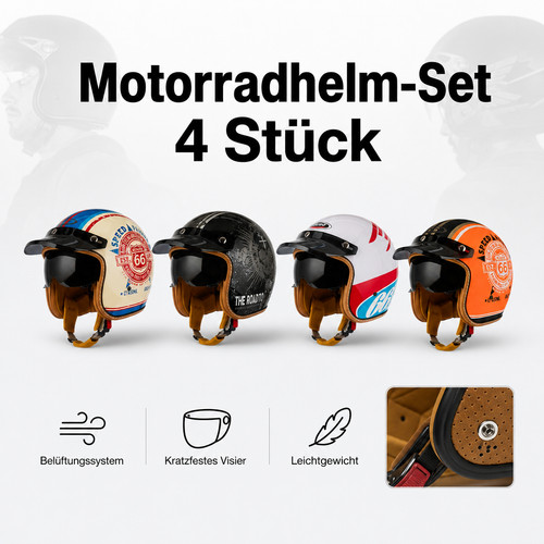 Quadhelm motorradhelm retro - quadhelm,
