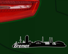 Samunshi Bremen Skyline Aufkleber Sticker Autoaufkleber City Gedruckt