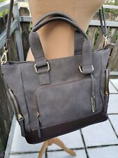 Handtasche Umhängetasche braun grau NEU Tragetasche 