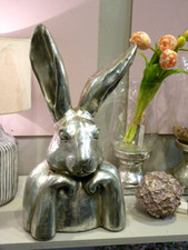 Hase Kopf Büste Argent 36cm