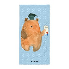 XL Badehandtuch Bär Prüfung - Geschenk Teddy en Zeugnis Abitur Weiches  Hand..