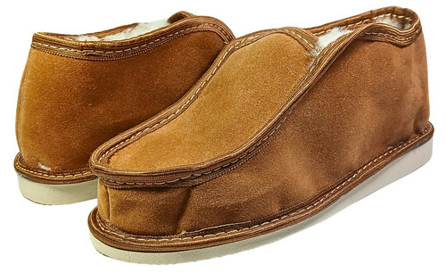 Herren leder hausschuhe - herren,