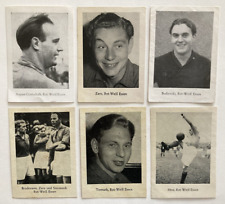 6 Sammelbilder Rot-Weiss Essen, Brahm Brot, Brotfabrik Wilh. Philipsenburg, 1950