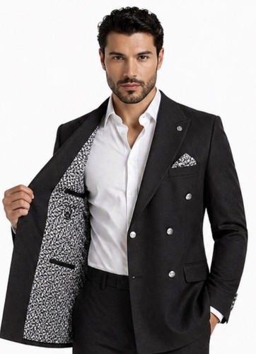 Luxus herren anzug schwarz - anzug,