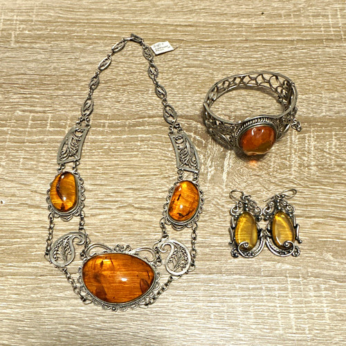 Bernstein schmuckset silber - schmuckset,