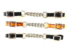 Kinnkette doppelt / Westernreiten / Leder / Schwarz / Natur /Dunkelbraun/ Wogati