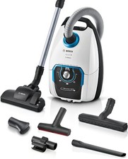 Bosch BGB75XSIL Staubsauger mit Beutel ProSilence Weiß Serie 8 Bodenstaubsauger