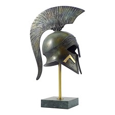 Leonidas Helm König Spartan Held griechische echte Bronze Metall Kunst skulptur