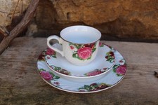 3 tlg. Kaffeegedeck Rosendekor