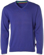 Signum Herren Pullover Strick V-Ausschnitt Spectrum Blue XXL K7093