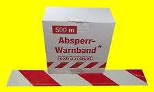 FLUID 100471 Absperrband 500 Meter Warnband EXTRA ROBUST Rot Weiß gestreift
