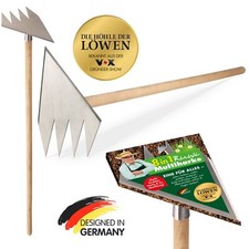 Multiharke Ruwi 8in1 Rechen 4-Zack Spaten Schaufel Hacke Grubber Gartenharke