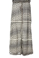 PRIMARK Midirock Damen Rock Gr. DE 34 weiß-wollweiß-schwarz Elegant