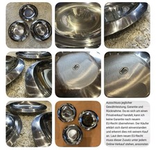 3 x Servierplatte Edelstahl