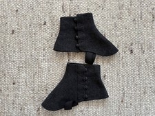 Alte Gamaschen dunkelgrau Wollfilz Militär