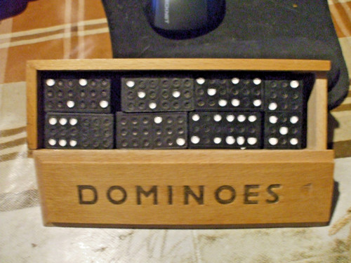 Domino steine holzbox - domino,