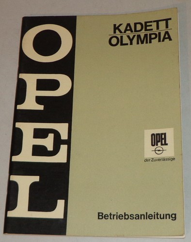 Betriebsanleitung opel kadett - betriebsanleitung,