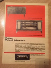 ORIG WERBUNG REKLAME 1964  GRUNDIG  Stereo Konzertschrank
