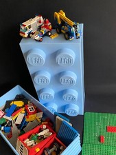 LEGO® Storage Brick 8 + ca 3,5 kg Basic Steine Fahrzeuge Figuren 2x Grundplatten