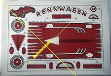 Ausschneidebogen Papier-Modell Rennwagen um 1935 (21315)