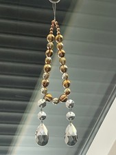 Sonnenfänger mit 35 mm Kristalltropfen  und böhmischen Glasperlen  Suncatcher 3