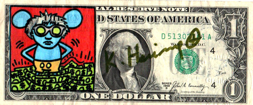 Keith haring dollarnote - keith, 1