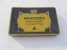 Alte Cigaretten Dose aus Metall "A. Batschari Mercedes"
