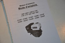 Moteur d'essence Mode d'emplois LONCIN 160F - 190F en G120F - G420F (Lumag u.a.)