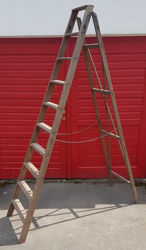 Alte holzleiter malerleiter - alte,