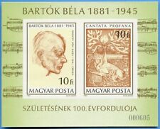Ungarn 1981 Bela Bartok Komponist Musik Illustration Block 148 B Imperf MNH
