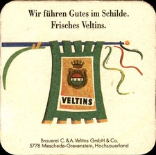 Bierdeckel - Veltins - Wir führen Gutes im Schilde