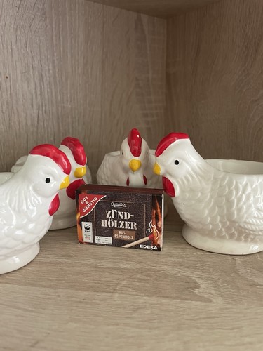 Vier keramik eierbecher - vier,