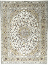 Perserteppich Kashan Kork 400 x 300 cm Orientteppich Top Zustand - Beige