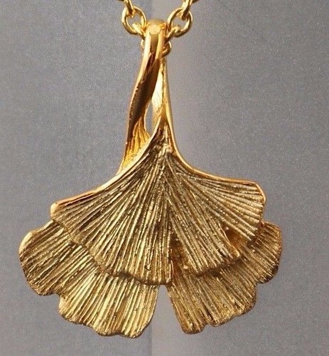 Anhänger doppel ginkgoblatt - doppel,