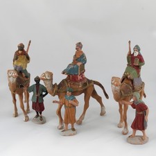 Könige Pappmache Weihnachten Wassersäcken Kunststoff Gebr Pech C.1960s Spanien