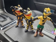 3 x Salamander Lurchi Figuren Kunststoff Spielzeug