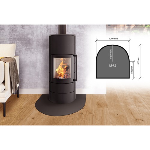 Kamin stahl bodenplatte - stahl,