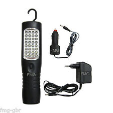 35 LED Akku Werkstattlampe 12V + 230V Handlampe Autolampe KFZ Arbeitsleuchte
