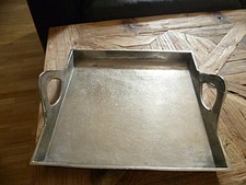 Riviera Maison Clearwater Severing Tablett M silber NEU