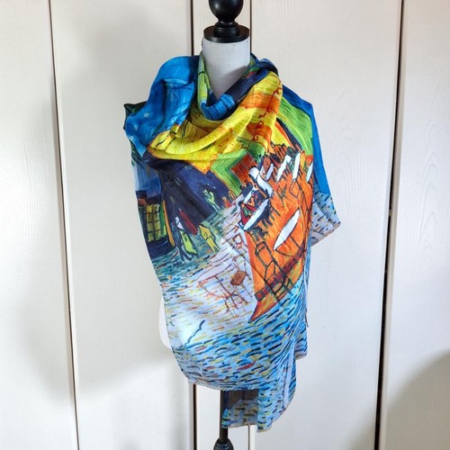 Damenschal tuch gemustert blau - damenschal,