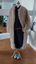 H&M Mantel Jacke Teddy Webpelz Fake Fur Coat 
