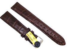 Uhrenarmband Louisiana Kroko Uhrband 20/16 mm Braun Deutscher Hersteller / 129